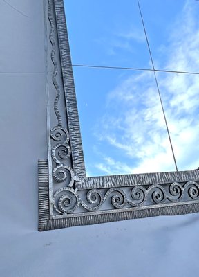 Large Art Deco Mirror in Wrought Iron-AWH-1347686