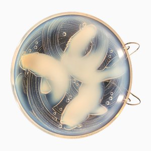 Large Art Deco Opalescent Bowl with Fishes from d'Avesn, France, 1930s-SAK-1802977