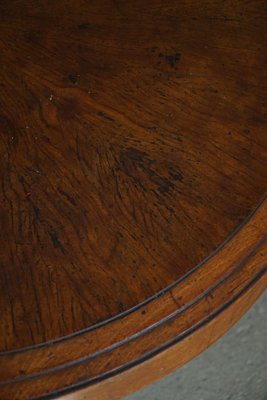 Large Art Deco Round Sofa Table in Walnut, 1930s-MXF-1721448