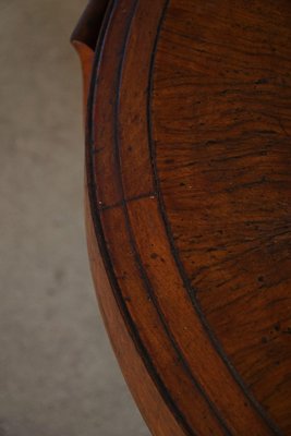 Large Art Deco Round Sofa Table in Walnut, 1930s-MXF-1721448