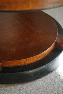 Large Art Deco Round Sofa Table in Walnut, 1930s-MXF-1721448