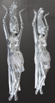 Large Art Deco Sculptures Recovered from 1990s Cruise Ship, Resin, Set of 2-KNM-2040974