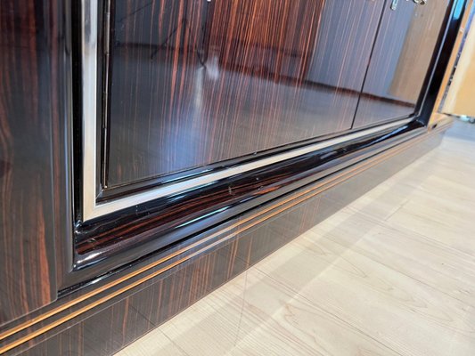 Large Art Deco Sideboard in Macassar Ebony, Maple & Chrome, France, 1930s-NNB-1724398