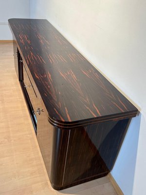 Large Art Deco Sideboard in Macassar Ebony, Maple & Chrome, France, 1930s-NNB-1724398