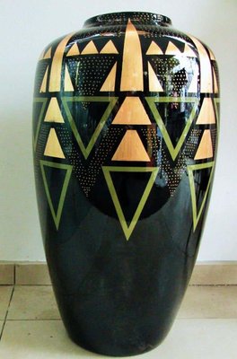 Large Art Deco Style Vase by Eliade Ispas, 2000s-POM-716443