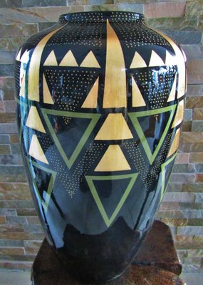 Large Art Deco Style Vase by Eliade Ispas, 2000s-POM-716443