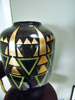 Large Art Deco Style Vase by Eliade Ispas, 2000s-POM-716443