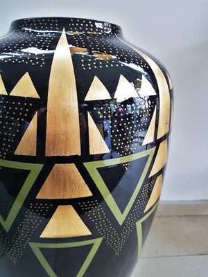 Large Art Deco Style Vase by Eliade Ispas, 2000s-POM-716443