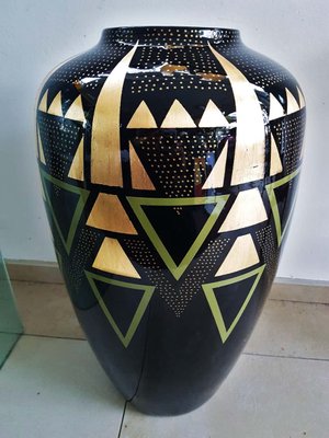 Large Art Deco Style Vase by Eliade Ispas, 2000s-POM-716443