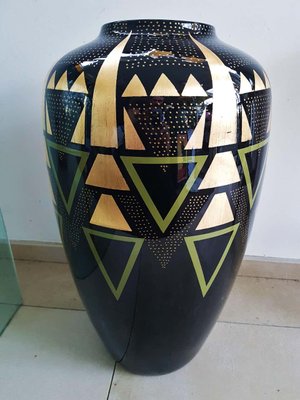 Large Art Deco Style Vase by Eliade Ispas, 2000s-POM-716443