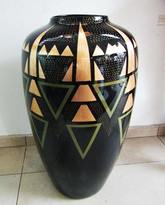 Large Art Deco Style Vase by Eliade Ispas, 2000s-POM-716443