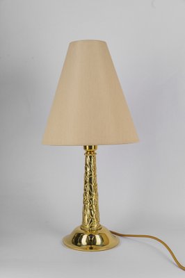 Large Art Deco Table Lamp with Fabric Shade, 1920s-SPD-1820582