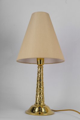 Large Art Deco Table Lamp with Fabric Shade, 1920s-SPD-1820582