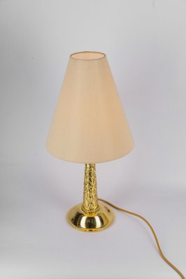 Large Art Deco Table Lamp with Fabric Shade, 1920s-SPD-1820582