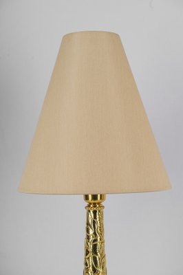 Large Art Deco Table Lamp with Fabric Shade, 1920s-SPD-1820582