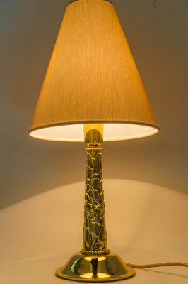 Large Art Deco Table Lamp with Fabric Shade, 1920s-SPD-1820582