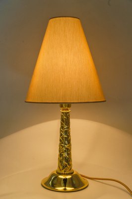 Large Art Deco Table Lamp with Fabric Shade, 1920s-SPD-1820582