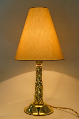 Large Art Deco Table Lamp with Fabric Shade, 1920s-SPD-1820582