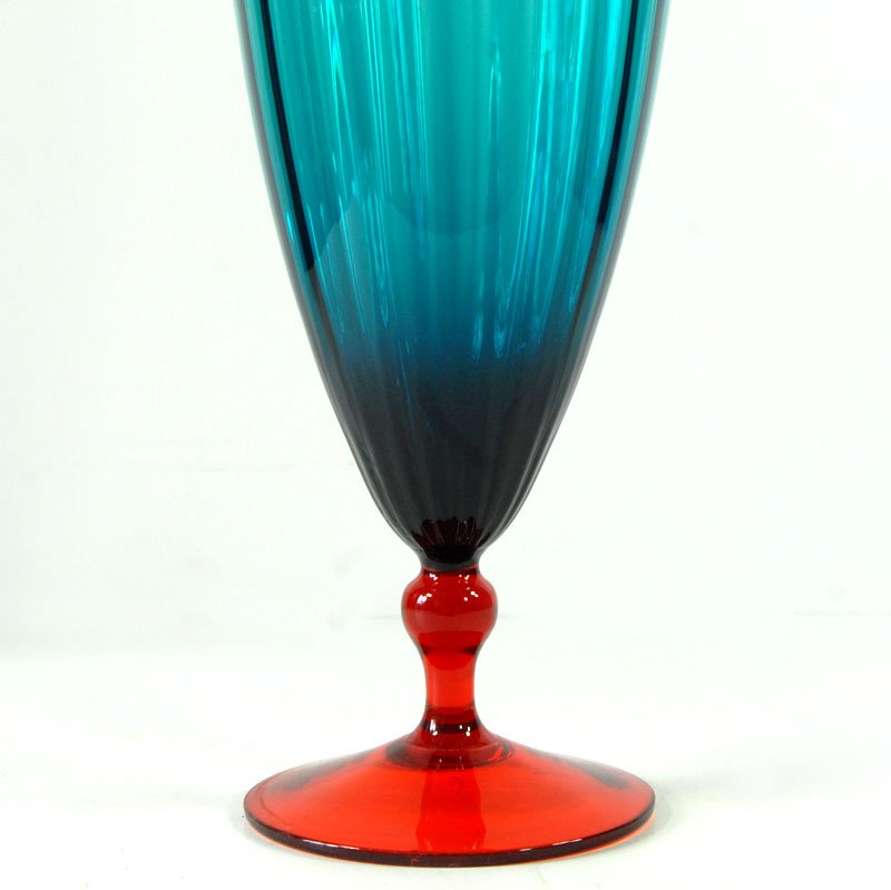 Large Art Glass Empoli Italian Vase, 1970s