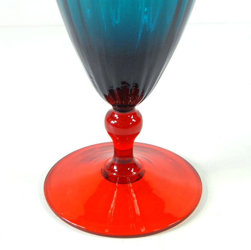 Large Art Glass Empoli Italian Vase, 1970s