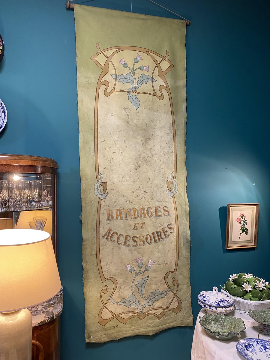 Large Art Nouveau Boutique Canvas