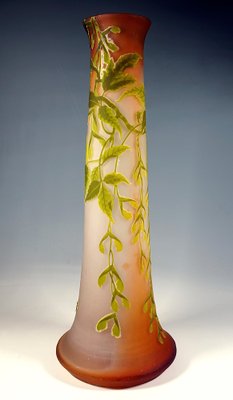 Large Art Nouveau Cameo Vase with Ash-Maple Decor by Émile Gallé, France, 1910s-EMT-1812079