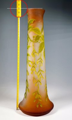 Large Art Nouveau Cameo Vase with Ash-Maple Decor by Émile Gallé, France, 1910s-EMT-1812079