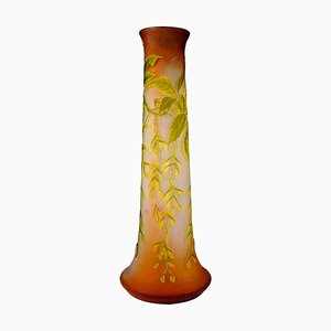 Large Art Nouveau Cameo Vase with Ash-Maple Decor by Émile Gallé, France, 1910s-EMT-1812079