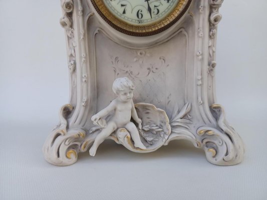 Large Art Nouveau Clock in Porcelain from Royal Dux, 1900s-EHL-1721564