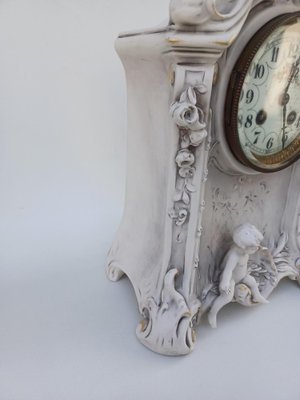 Large Art Nouveau Clock in Porcelain from Royal Dux, 1900s-EHL-1721564