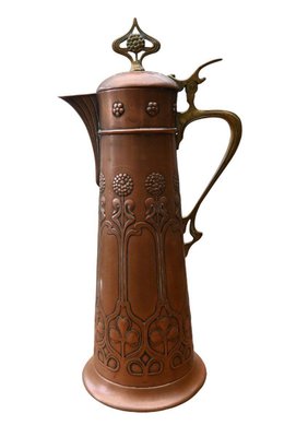 Large Art Nouveau Copper Pitcher from WMF-RIK-2036577