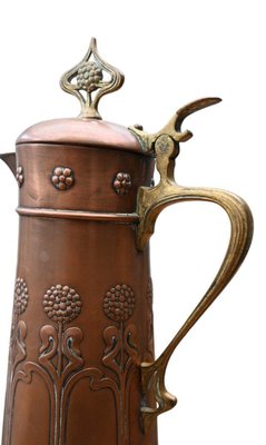 Large Art Nouveau Copper Pitcher from WMF-RIK-2036577