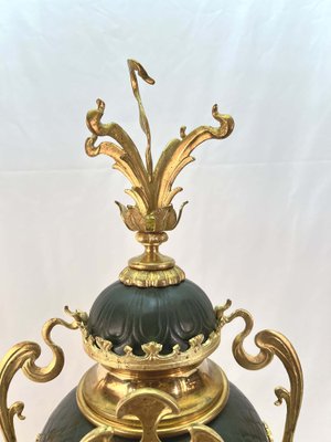 Large Art Nouveau Golden Bronze Clock, 1890s-AWH-1450786