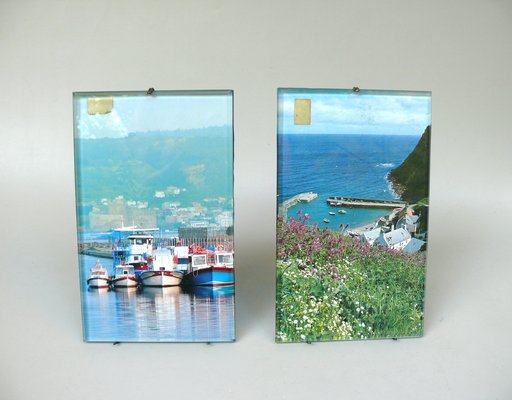 Large Art Nouveau Pictures Frames With Original Faceted Glass Frames, Germany, 1890, Set of 2-EY-1732241