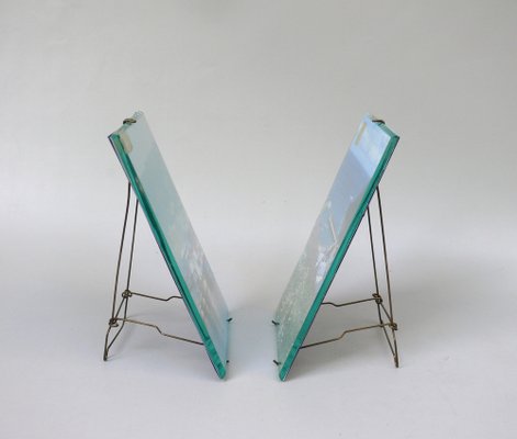 Large Art Nouveau Pictures Frames With Original Faceted Glass Frames, Germany, 1890, Set of 2-EY-1732241