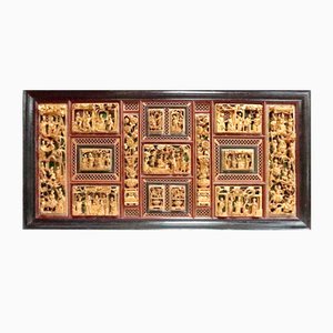 Large Asian Lacquered Wood Panel-RVK-1760159