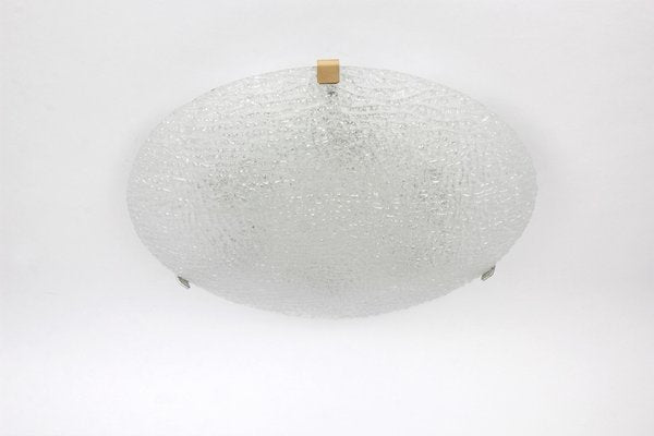 Large Austrian Ice Glass Flush Mount from Kalmar, 1960s-UGR-1086065