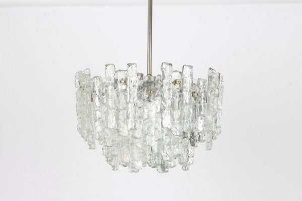 Large Austrian Murano Ice Glass Chandelier by Kalmar, 1960s-UGR-1085597