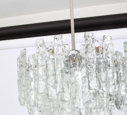 Large Austrian Murano Ice Glass Chandelier by Kalmar, 1960s-UGR-1085597