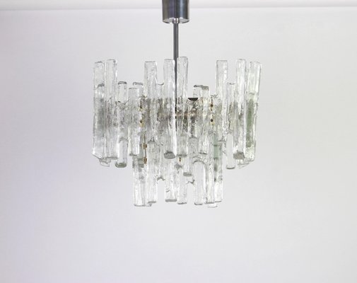 Large Austrian Murano Ice Glass Chandelier by Kalmar, 1960s-UGR-1085565