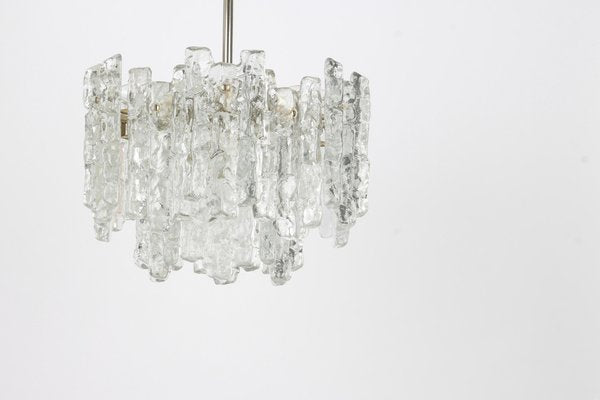 Large Austrian Murano Ice Glass Chandelier by Kalmar, 1960s-UGR-1085491