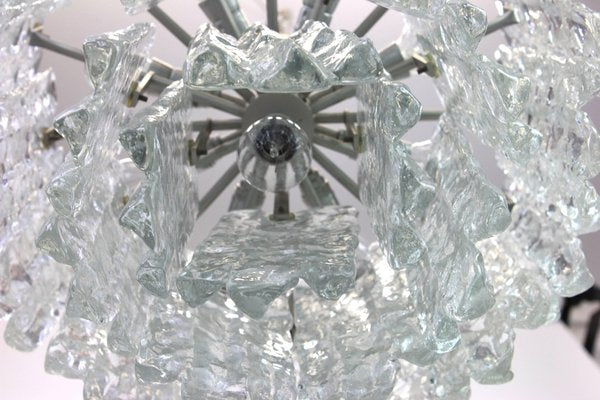 Large Austrian Murano Ice Glass Chandelier by Kalmar, 1960s-UGR-1085597