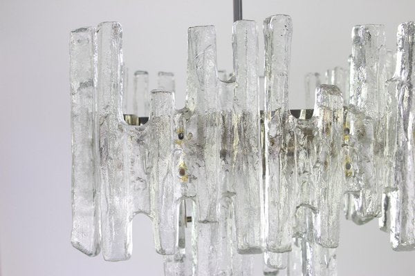 Large Austrian Murano Ice Glass Chandelier by Kalmar, 1960s-UGR-1085565