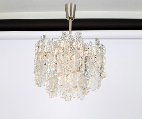 Large Austrian Murano Ice Glass Chandelier by Kalmar, 1960s-UGR-1085491