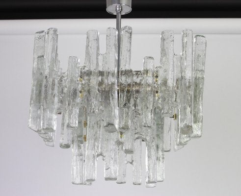 Large Austrian Murano Ice Glass Chandelier by Kalmar, 1960s-UGR-1085565