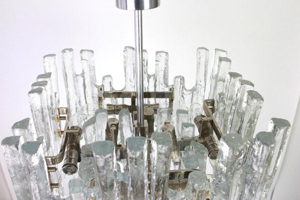 Large Austrian Murano Ice Glass Chandelier by Kalmar, 1960s-UGR-1085565