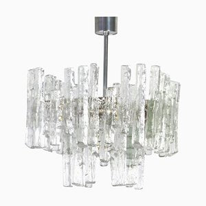 Large Austrian Murano Ice Glass Chandelier by Kalmar, 1960s-UGR-1085565