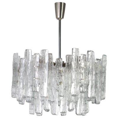 Large Austrian Murano Ice Glass Chandelier from Kalmar, 1960s-UGR-1086238