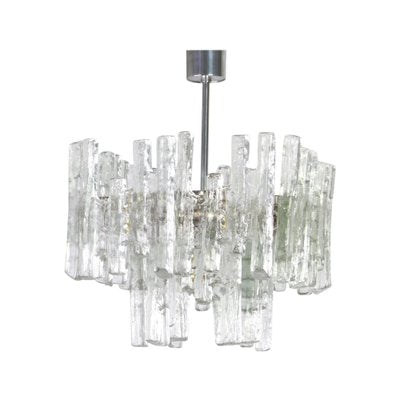 Large Austrian Murano Ice Glass Chandelier from Kalmar, 1960s-UGR-1086215