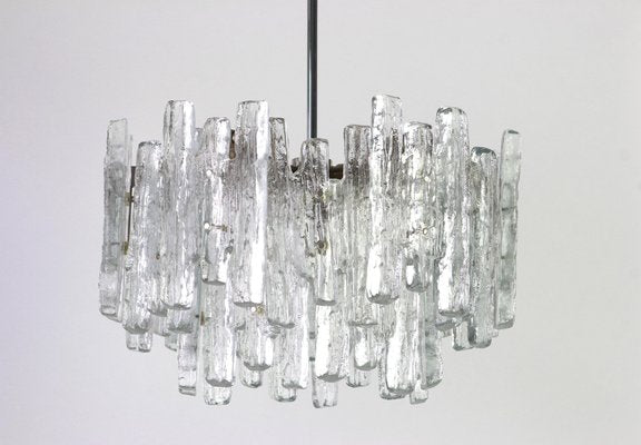 Large Austrian Murano Ice Glass Chandelier from Kalmar, 1960s-UGR-1086238